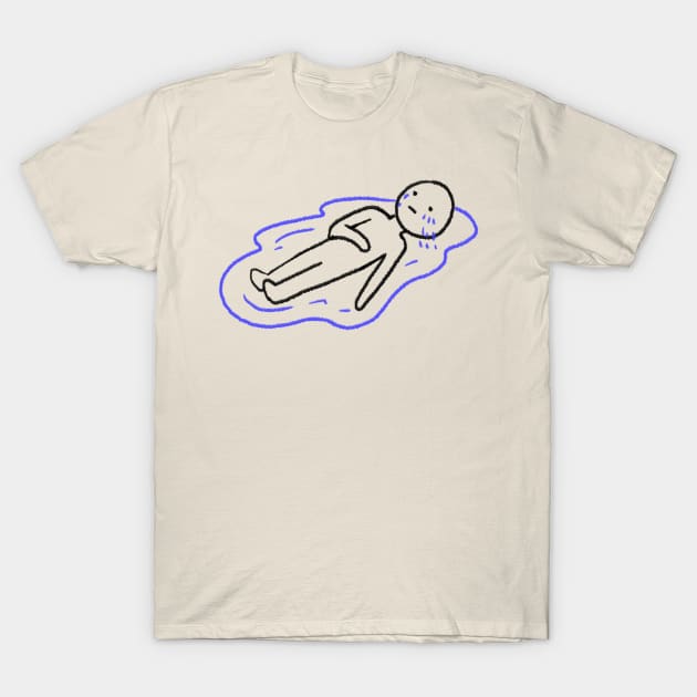 Stick Figure Crying Lake Of Tears T-Shirt by Mrkedi